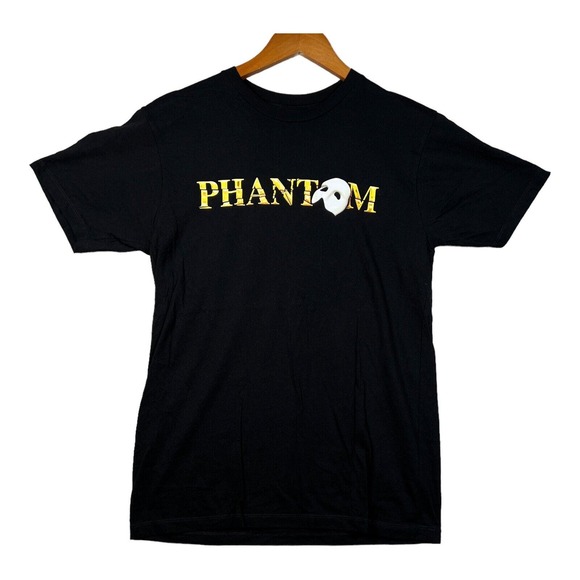 Phantom Of The Opera Black Yellow T Shirt Broadway Theater Women's sz Medium M - Picture 1 of 4